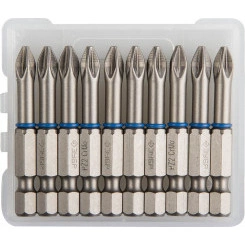 Биты ''ЭКСПЕРТ'' торсионные кованые, обточенные, хромомолибденовая сталь, тип хвостовика E 1/4'', PZ2, 50мм, 10шт Биты ''ЭКСПЕРТ'' торсионные кованые, обточенные, хромомолибденовая сталь, тип хвостовика E 1/4'', PZ2, 50мм, 10шт