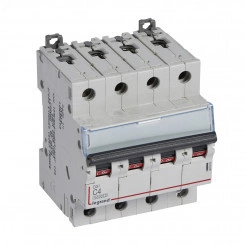 Выключатель автоматический четырехполюсный 4А С DX3 6kA/10kA Выключатель автоматический четырехполюсный 4А С DX3 6kA/10kA