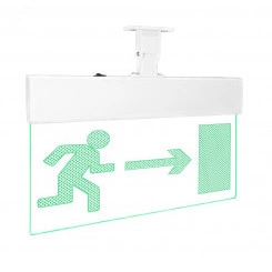 Оповещатель световой с резервным источником питания Молния-220-РИП Ультра Человек вправо в дверь зеленые светодиоды