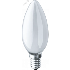 Лампа накаливания декоративная ДС 60вт B35 230в Е14 матовая (свеча)