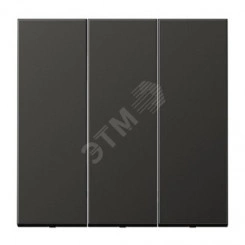 Клавиша 3-я для 3-х клавишных выключателей  без подсветки. Серия LS990  Материал- металл  Цвет- антрацит