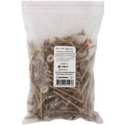 Шуруп универсальный 6х50 потайная головка, остроконечный, желтопассивированный (100шт) Шуруп универсальный 6х50 потайная головка, остроконечный, желтопассивированный (100шт)