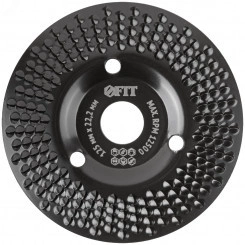 Диск обдирочный по дереву, наклонный, посадочный диаметр 22,2 мм, 125 мм, грубая насечка Диск обдирочный по дереву, наклонный, посадочный диаметр 22,2 мм, 125 мм, грубая насечка