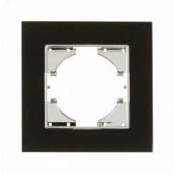 UGRA рамка 1-местная, стекло, чёрный. UGRA рамка 1-местная, стекло, чёрный.