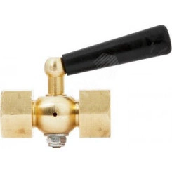 Кран трехходовой для манометра М20х1.5 х 1/2' ВВ с фторопластовой прокладкой и натяжной гайкой