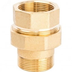 Разъемное соединение 'американка' ВН, уплотнение под гайкой по плоскости 1' 1/2 Разъемное соединение 'американка' ВН, уплотнение под гайкой по плоскости 1' 1/2