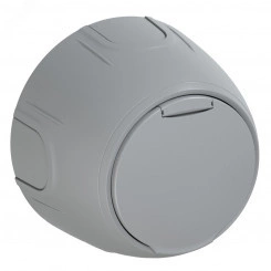 Розетка с крышкой, с заземлением Rotondo, винтовые контакты, цвет серый Розетка с крышкой, с заземлением Rotondo, винтовые контакты, цвет серый