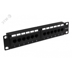 Патч-панель 10'. 12 портов RJ-45. UTP. 5e