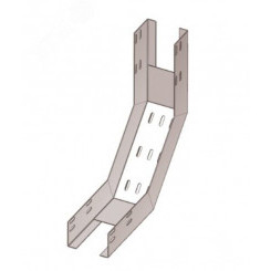 Лоток перфорированный КП 200х65-90 УХЛ1 для поворота трассы вверх на 90 покрытие 10-18 мкм S1 оцинкованный
