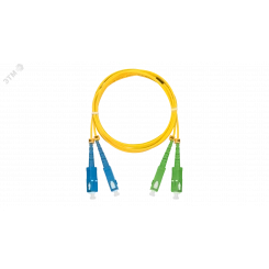Шнур оптический переходной SM 9/125 OS2 SC/UPC-SC/APC двойной LSZH 2мм