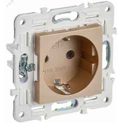 SKANDY Розетка с заземлением без защитных шторок 16А SK-R05Sa песочный IEK
