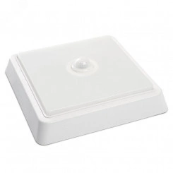 Светильник светодиодный ДБО-15w с датчиком 4000К 1200Лм квадратный белый