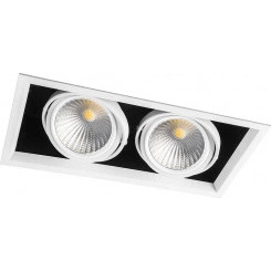 Светильник светодиодный ДВО-2х30w 4000K 5400Лм поворотный прямоугольный белый