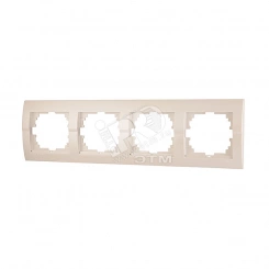 DERIY Рамка 4-ая горизонтальная жемчужно-белая металлик DERIY Рамка 4-ая горизонтальная жемчужно-белая металлик