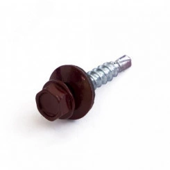 Саморез 4,8х28 кровельный RAL 3005 красный (10 шт/уп) Саморез 4,8х28 кровельный RAL 3005 красный (10 шт/уп)