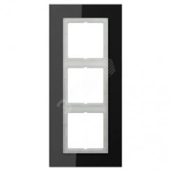 Рамка 3-я для горизонтальной/вертикальной установки Серия- LS plus Материал- стекло Цвет- черный Рамка 3-я для горизонтальной/вертикальной установки Серия- LS plus Материал- стекло Цвет- черный