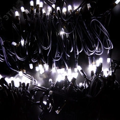 Гирлянда Нить Дюраплей 10 м, с эффектом мерцания, черный каучук, 230В, белый Гирлянда Нить Дюраплей 10 м, с эффектом мерцания, черный каучук, 230В, белый