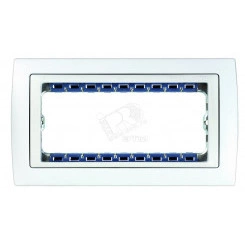 Рамка с суппортом на 5 узких модулей, S82C, белый - белый Рамка с суппортом на 5 узких модулей, S82C, белый - белый