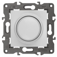 Светорегулятор поворотно-нажимной, 400ВА 230В, Эра Elegance, белый,14-4101-01 Светорегулятор поворотно-нажимной, 400ВА 230В, Эра Elegance, белый,14-4101-01