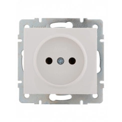 Розетка RAIN без заземления керамика белая механизм