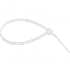 Стяжка нейлоновая 3х200мм белая уп. 100Шт