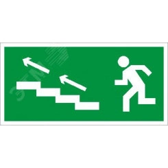 Пиктограмма ПЭУ 007 По лестнице вверх налево (240х125) PC-M