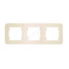 Lillium Рамка 3 поста бежевая