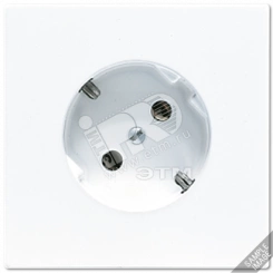 Розетка штепсельная SCHUKO 16A 250V с поворотом на 45 гр. белая