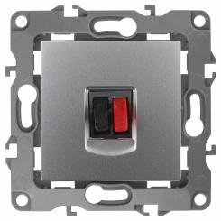 Розетка аудио, Эра12, алюминий, 12-3111-03 Розетка аудио, Эра12, алюминий, 12-3111-03