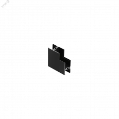 Коннектор угловой вертикальный для подвесного монтажа для магнитной системы Galakti 100x30x100 мм черный