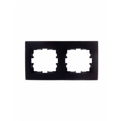 KARINA Рамка 2-ая горизонтальная б/вст чёрный бархат (10шт/120шт)