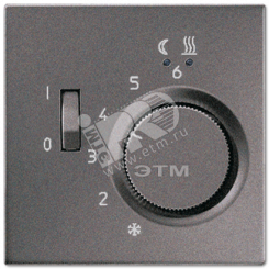 Накладка для регулятора подогрева пола   Серия LS990  Материал- металл  Цвет- антрацит