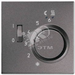 Накладка для регулятора подогрева пола   Серия LS990  Материал- металл  Цвет- антрацит