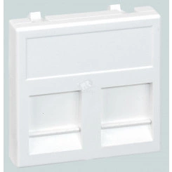 Connect Адаптер на 2 RJ45 CJ545U(FM) CJ546U(FM) шторка 45х45мм SC алюминий Connect Адаптер на 2 RJ45 CJ545U(FM) CJ546U(FM) шторка 45х45мм SC алюминий