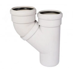 Тройник параллельный 110 для бесшумной канализации Тройник параллельный 110 для бесшумной канализации