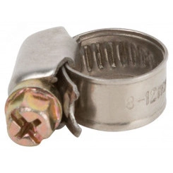 Хомут обжимной 8-12 мм нержавеющая сталь