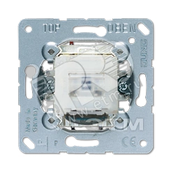 Переключатель контрольный 1-клавишный с подсветкой (лампа в комплекте) (проходной). Механизм. 10A 250V Переключатель контрольный 1-клавишный с подсветкой (лампа в комплекте) (проходной). Механизм. 10A 250V