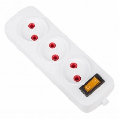 Колодка 3 гнезда б/з с выключателем ''Эконом''    PROconnect