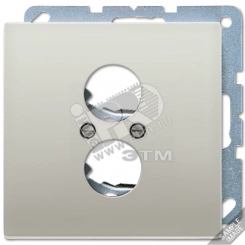 Крышка для двух гнезд подключения громкоговорителя алюминий