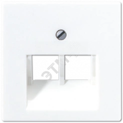 Накладка 2-ой телефонной/компютерной розетки  IAE/UAE (1 x 8-пол.)  Серия A500  Материал- термопласт  Цвет- белый