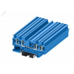 Клемма TC 2-2 пружинная, сечение 1,5 мм. кв., синяя