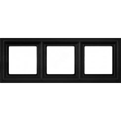 Рамка 3-местная для вертикальной и горизонтальной установки. Серия- Eco DECO. Материал- термопласт. Цвет- антрацит (крашеный)