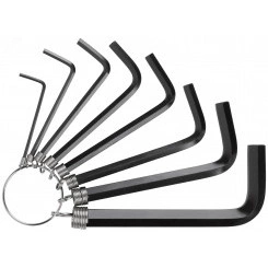 Ключи шестигранные на кольце, 8 шт (2-10 мм) Ключи шестигранные на кольце, 8 шт (2-10 мм)