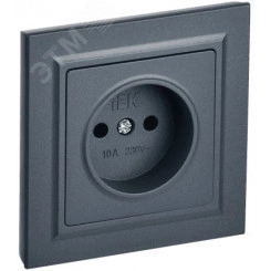 BRITE Розетка 1 пост без заземления без защитных шторок 10А в сборе РСР10-1-0-БрМ маренго IEK