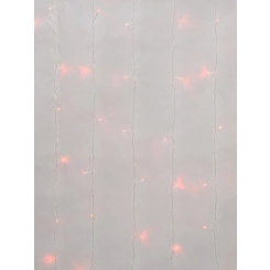 Занавес светодиодный 2х3 м 240 led красный с контроллером провод прозрачный IP20 ULD-C2030-240/DTA RED IP20