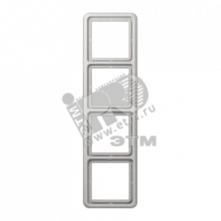 Рамка 4 поста универсальная светло-серая Рамка 4 поста универсальная светло-серая