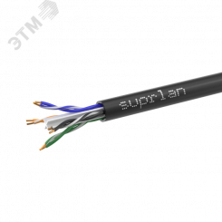 Кабель SUPRLAN Six U/UTP Cat.6 4x2xAWG23 Cu PE Outdoor 305м