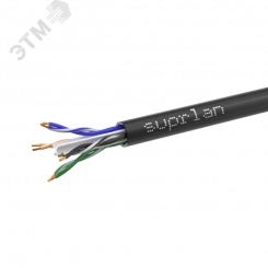 Кабель SUPRLAN Six U/UTP Cat.6 4x2xAWG23 Cu PE Outdoor 305м