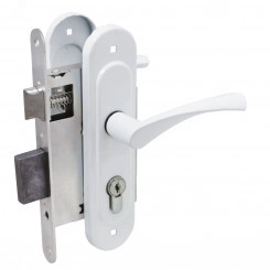 Замок врезной Птимаш ЗВ4-307 белый с/руч Замок врезной Птимаш ЗВ4-307 белый с/руч