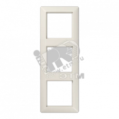 Рамка 3-я для горизонтальной/вертикальной установки  Серия- AS550  Материал- термопласт  Цвет- слоновая кость